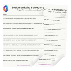 Deine Liste für soziometrische Fragen mit System