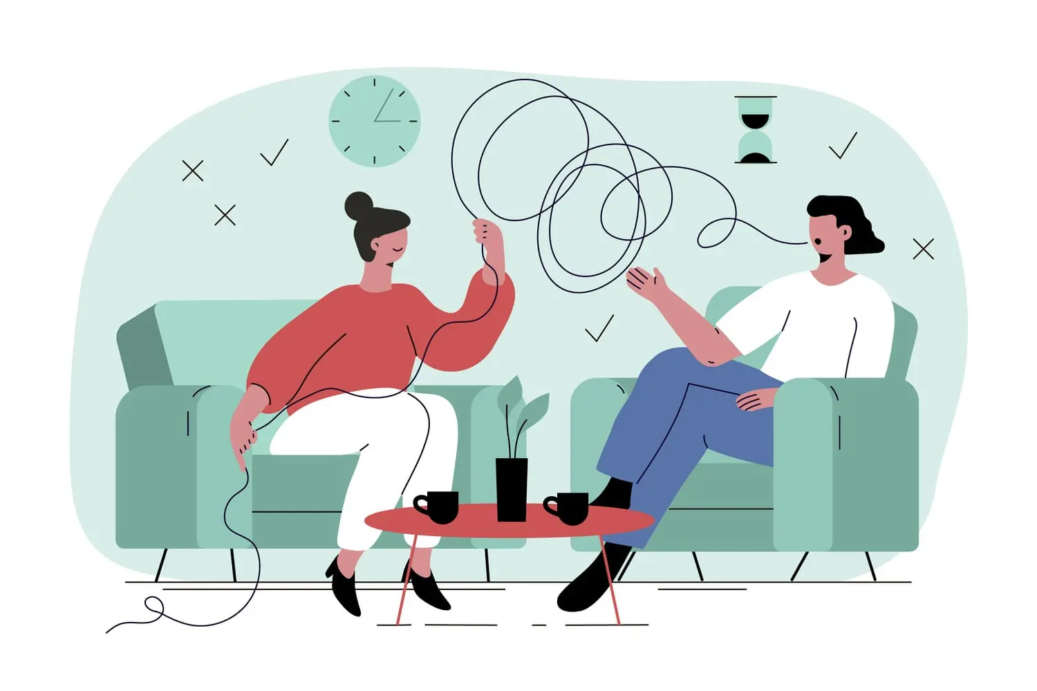 Titelbild Illustration für die Paarübungen